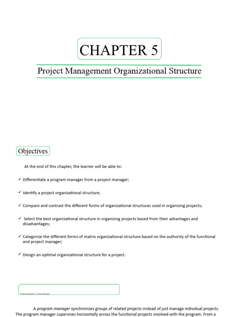 Project Management Structures Explained | PDF | Organizational ...