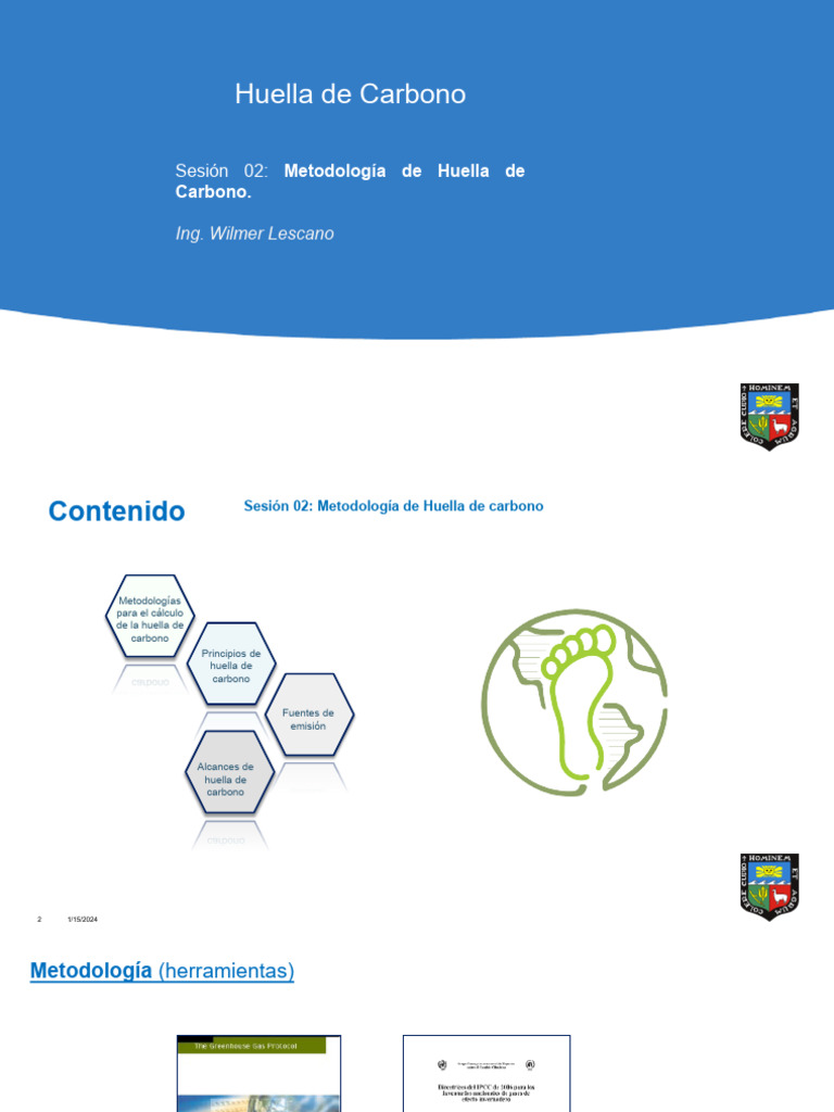Sesión 02-HC | PDF | Huella de carbono | Gases de efecto invernadero