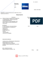 Presupuesto Plomeria San Juan 2