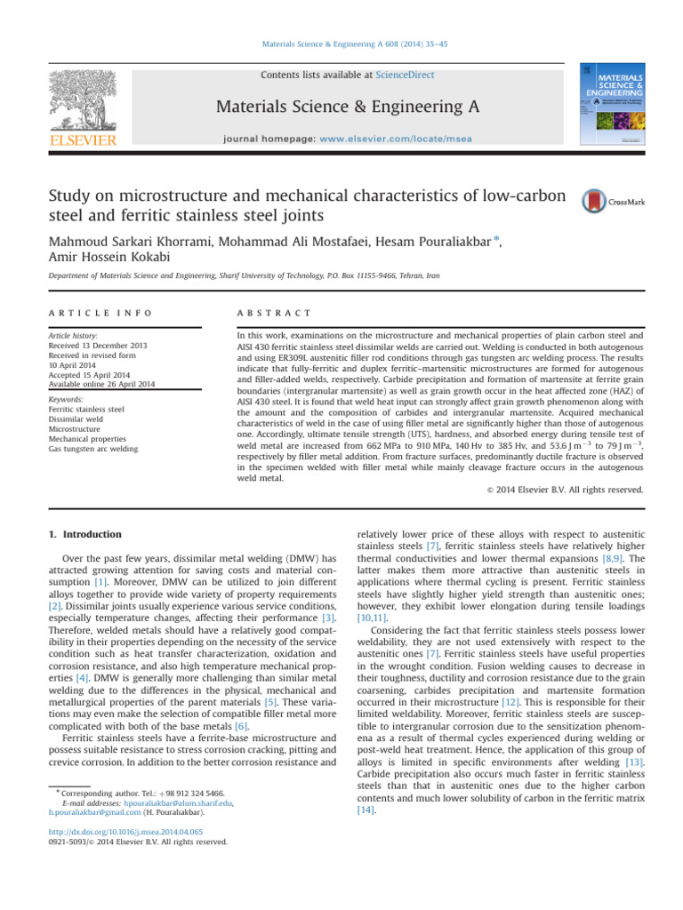 Study On Microstructure and Mechanical Characteristics of Low-Carbon ...