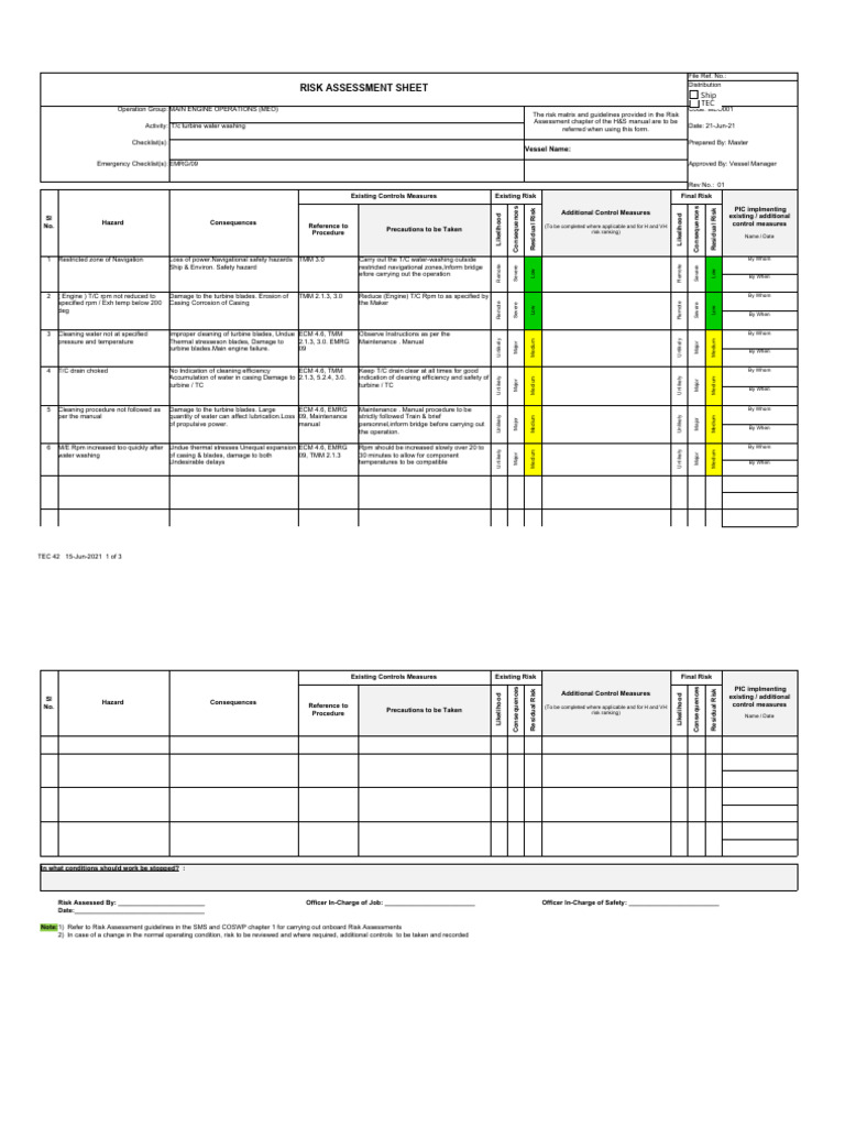 Marine Engine Risk Assessment Guide | PDF | Risk | Risk Assessment