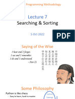 CS1010S Lecture 07 - Searching & Sorting