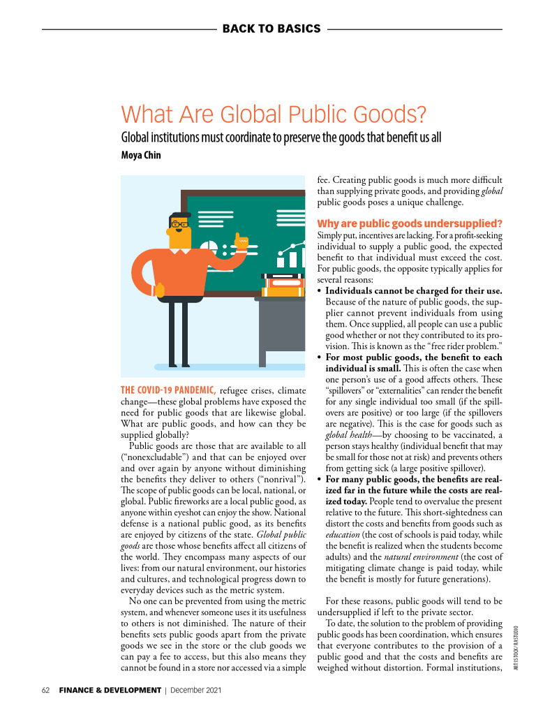 Global Public Goods Explained | PDF | Goods | Microeconomics
