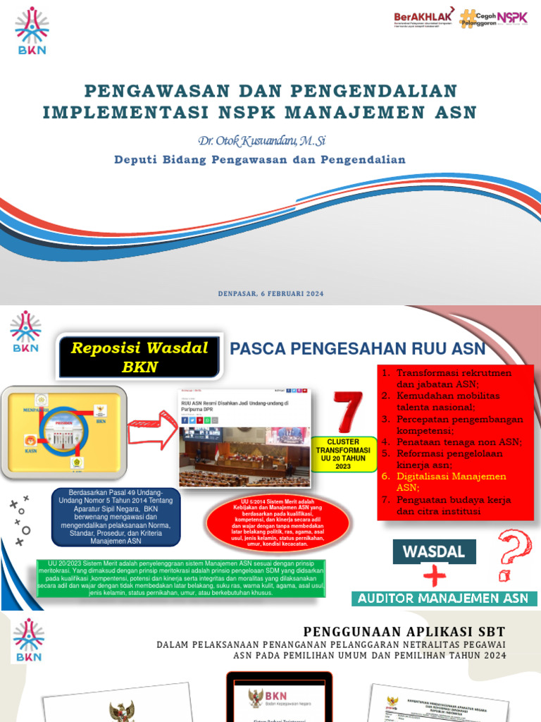 Pengawasan Manajemen ASN Pasca UU 20/2023 | PDF
