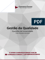 Questões de Universidade Gestão Da Qualidade