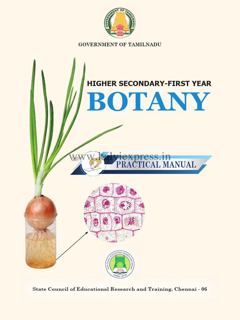 First Year Botany Practical Manual | PDF | Plant Stem | Staining
