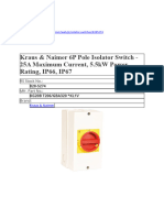 Isolator Switch Datasheet