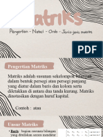 Pengertian, Ordo, Jenis Matriks