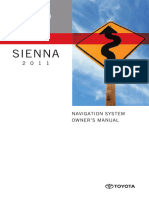2011 Toyota Sienna - Navigation Manual