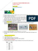 Actividades Del Día Miercoles 17 de Enero Del 2021