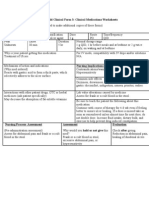 NURS 1566 Clinical Form 3: Clinical Medications Worksheets