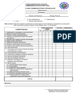 Work Immersion Evaluation Tool