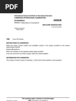 Economics - June '02 - Paper 6