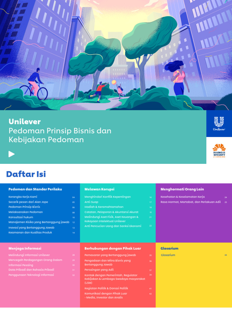 2022 Code Of Business Principles Indonesian Unilever Tbk Pdf
