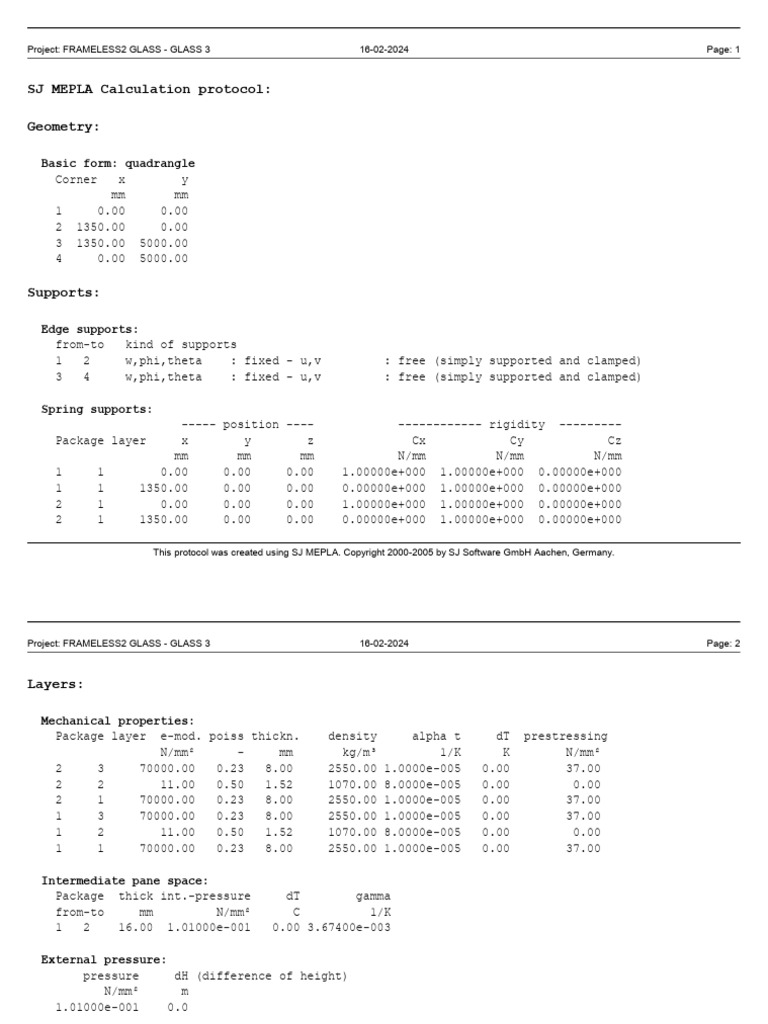 Sj mepla calculation protocol geometry project frameless2 glass
