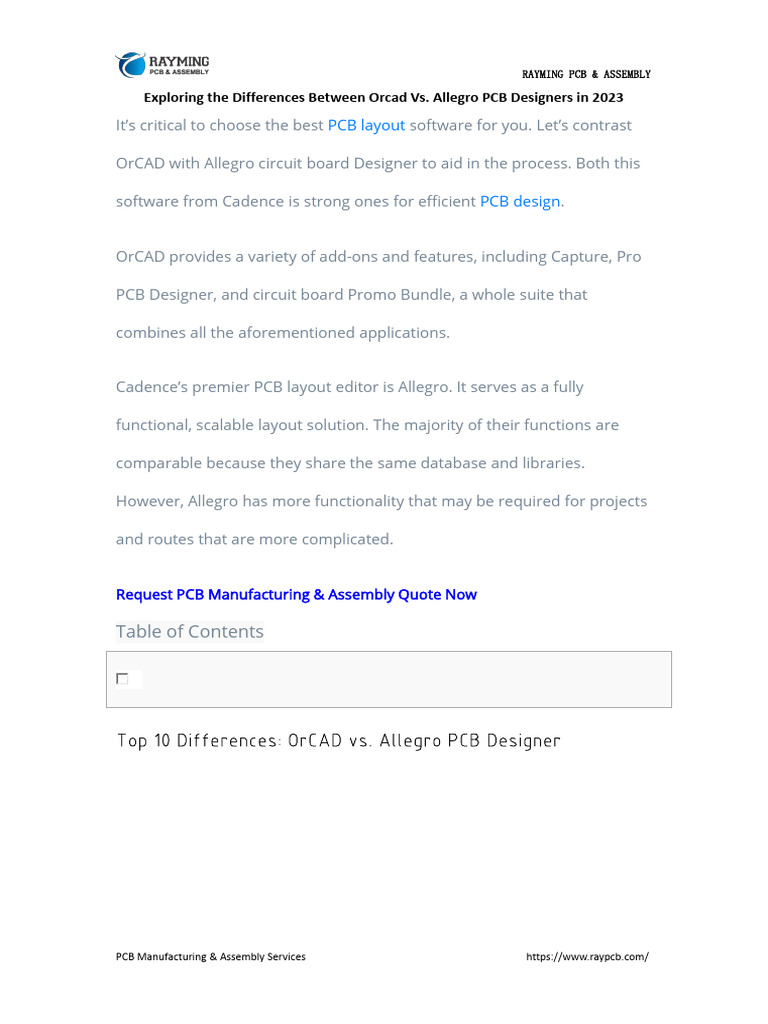 Exploring The Differences Between Orcad vs. Allegro PCB Designers in