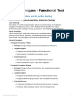 Test Techniques - Functional Test