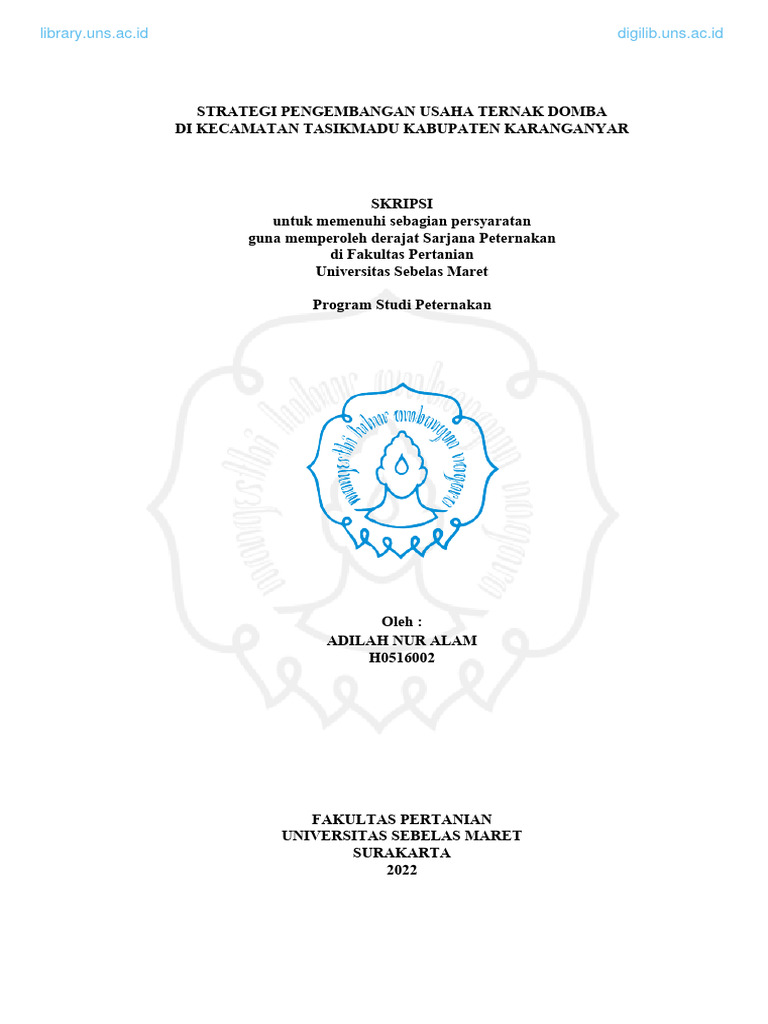 Halaman Cover Skripdsi | PDF