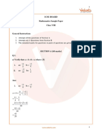 ICSE Sample Papers For Class 8 Mathematics Paper 1 (2023-24)