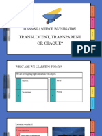 Translucent, Transparent or Opaque Lesson Presentation in Colourful Illustrated Style