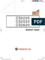 Kioti Daedong CS2220, CS2520, CS2620 Tractors Service Manual 06-2020