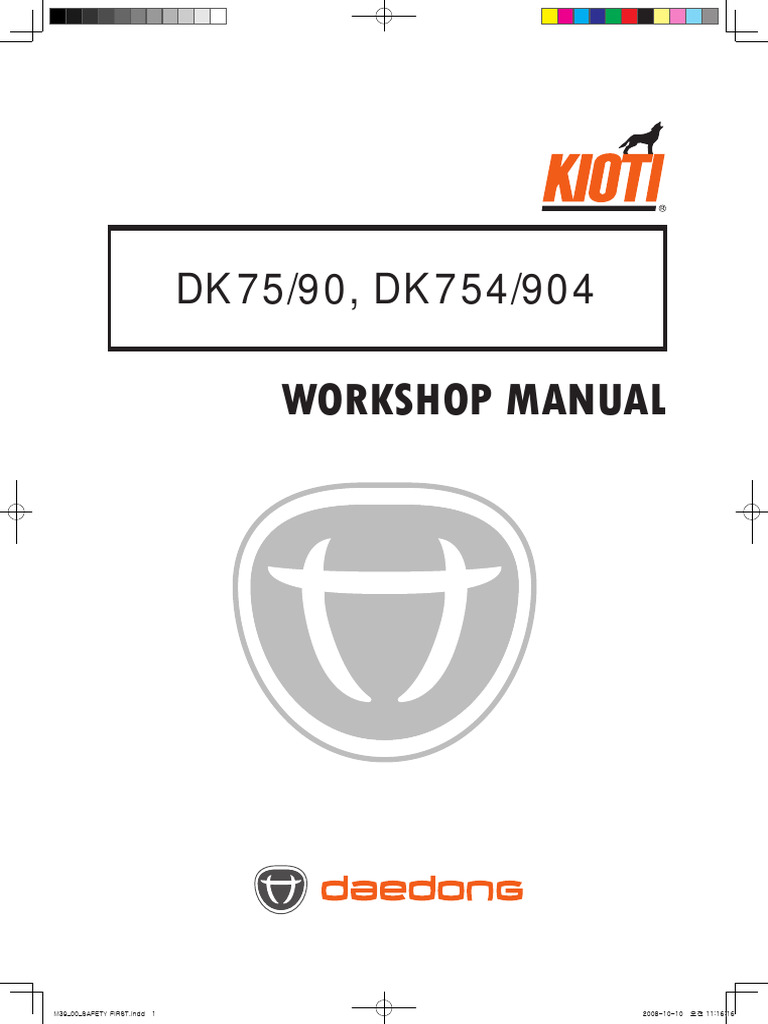 DK75/90 Workshop Safety Manual | PDF | Tractor | Truck