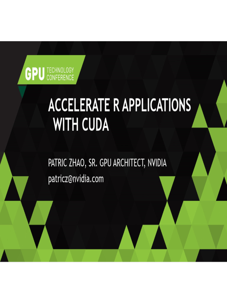 Accelerate R with CUDA Libraries | PDF | Graphics Processing Unit ...