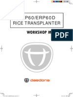 Kioti Daedong ERP60, ERP60D Rice Transplanter Workshop Manual 01-2015