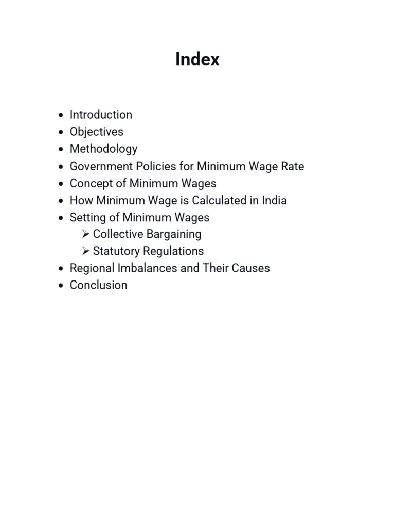 Minimum Wage Rate Project Pdf Minimum Wage Labour Economics