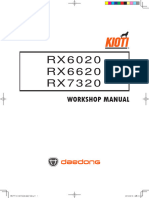 Kioti Daedong RX6020, RX6620, RX7320 Tractors Service Manual 05-2016