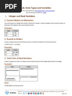 02 CSharp Fundamentals Data Types and Variables Lab