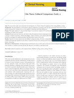 Construct Validation of The Nurse Cultural Competence Scale: A Hierarchy of Abilities
