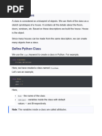 Python Classes: Class