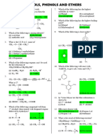 ALCOHOLS, PHENOLS AND ETHERS Paper PDF Ans Key