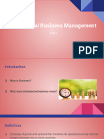 International Business Management - Unit 1
