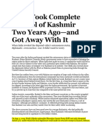 Modi's Repressive Policies in Kashmir