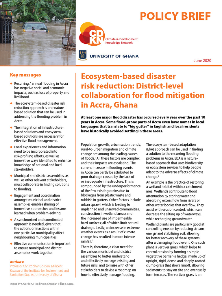 PB Flood Mitigation Accra Ghana Web 1 | PDF | Flood | Environmental Science