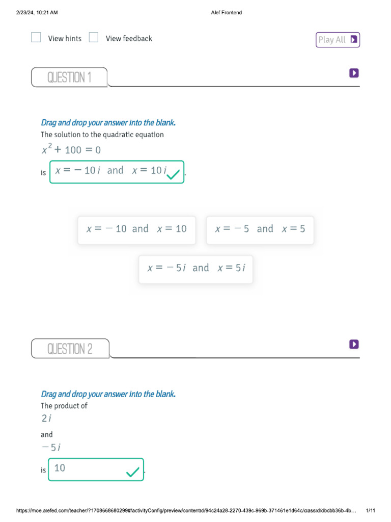 100 Complex Numbers Using Imaginary Numbers | PDF
