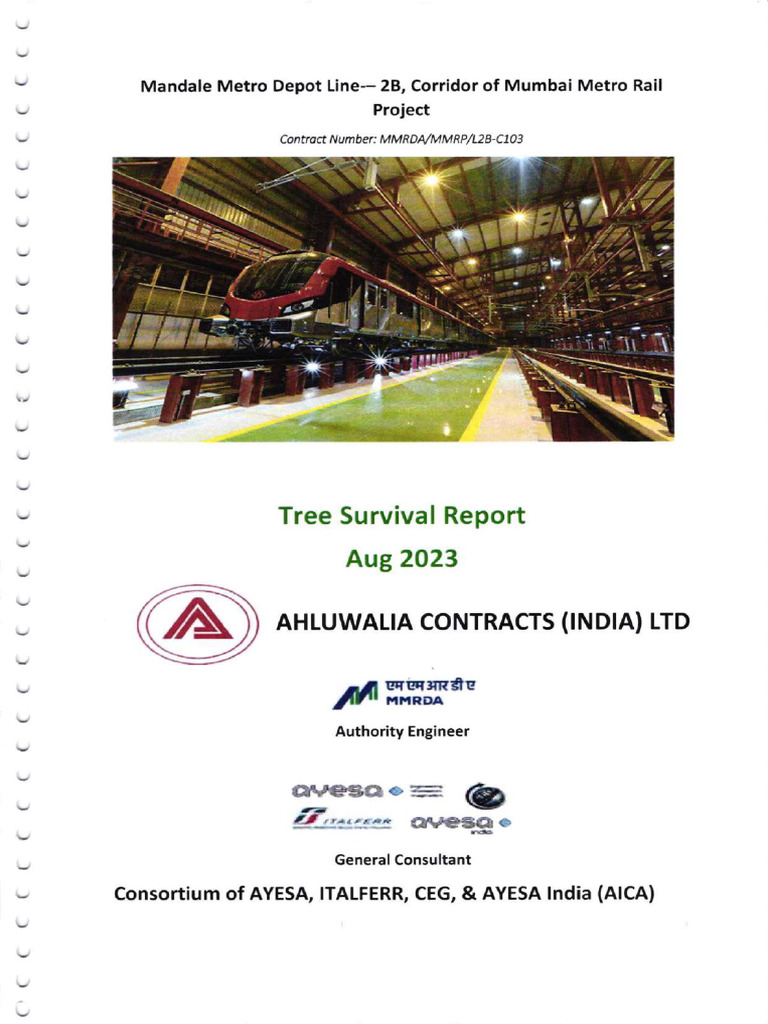Tree Survival Report for Metro Line 28 | PDF | Trees | Agriculture