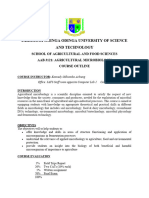 Course Outline. Agricultural Microbiology