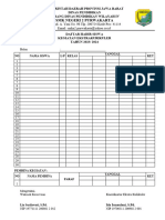 Daftar Hadir Ekskul