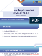 Evaluasi Implementasi SIMAK 21.1.0 Rev1