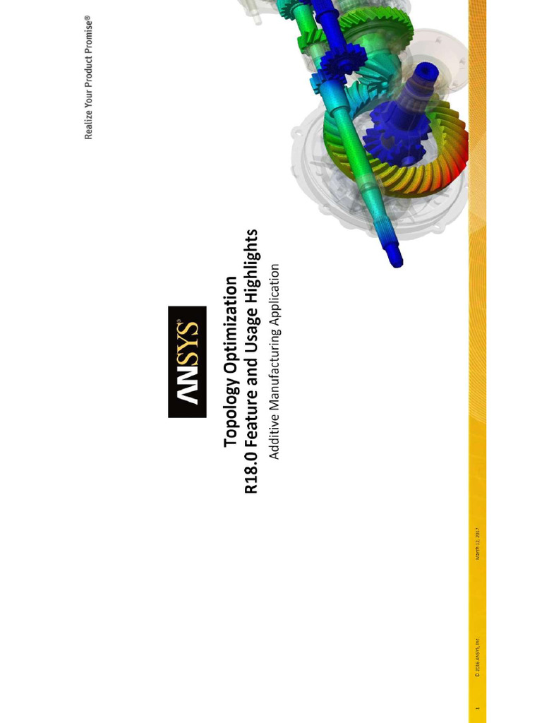ANSYS Topology Optimization R18.0 Feature and Usage | PDF