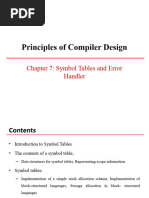 Chapter 7 Symbol Tables and Error Handler