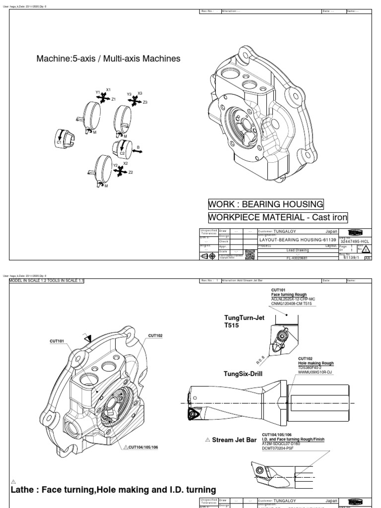 Automotive Bearing-Housing | PDF | Cutting | Machining
