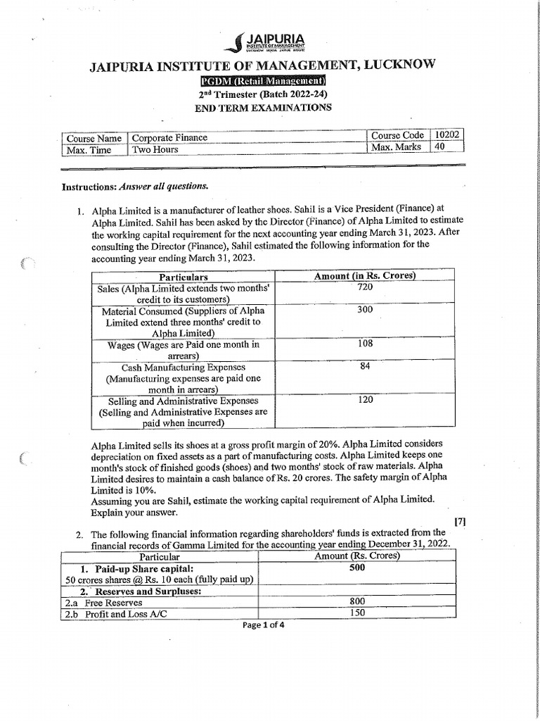 PGDM Papers | PDF