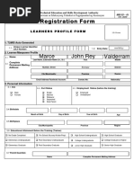 TESDA Learner Profile Registration Form | PDF | Disability