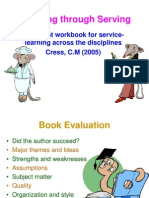 Book Report Learning by Serving Prepared by Du ToitLotterMolateSebola