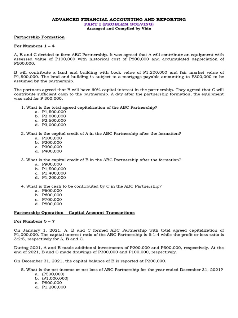 Afar Lmq Problem-solving Part 1 | PDF | Franchising | Fair Value