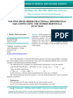 Solving High-Order Fractional Differential Equations Using The Hybrid Bernoulli Function